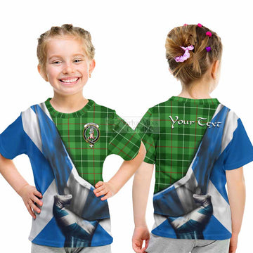 Clephane (Clephan) Tartan Kid T-Shirt with Family Crest Scotland Patriotic Style - Tartan Vibes Clothing