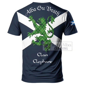 Clephane (Clephan) Tartan Lion Rampant T-Shirt Proudly Display Your Heritage with Alba Gu Brath and Clan Name - Tartan Vibes Clothing