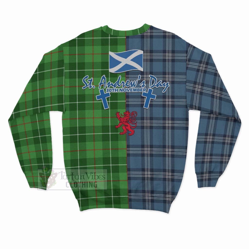 Tartan Vibes Clothing Clephane (Clephan) Tartan Sweatshirt Happy St. Andrew's Day Half Tartan Style