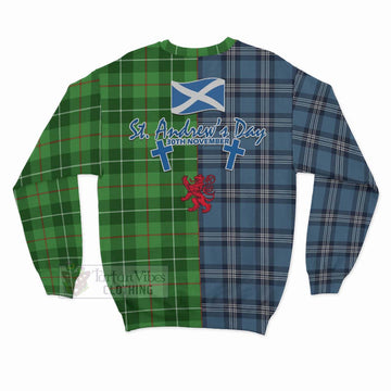 Tartan Vibes Clothing Clephane (Clephan) Tartan Sweatshirt Happy St. Andrew's Day Half Tartan Style