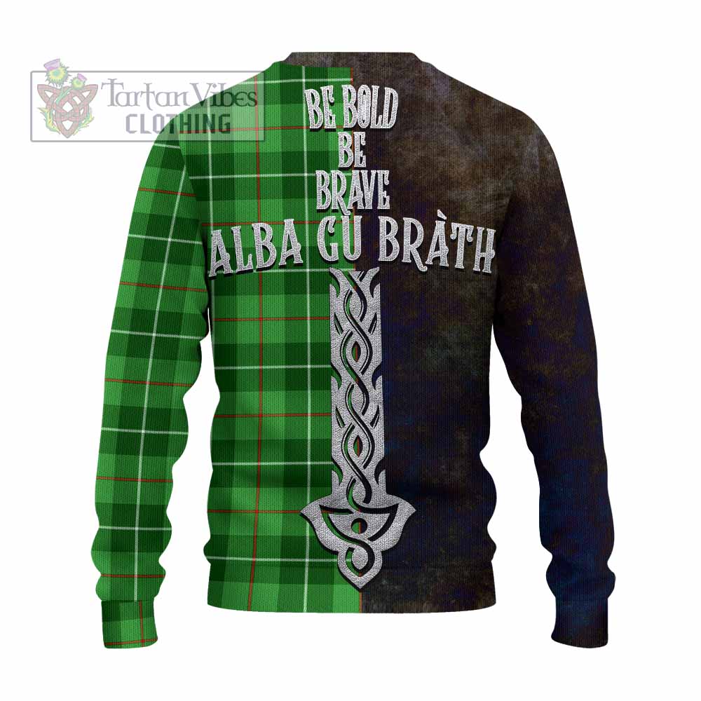 Clephane (Clephan) Tartan Family Crest Knitted Sweater Alba Gu Brath Be Brave Lion Ancient Style - Tartan Vibes Clothing