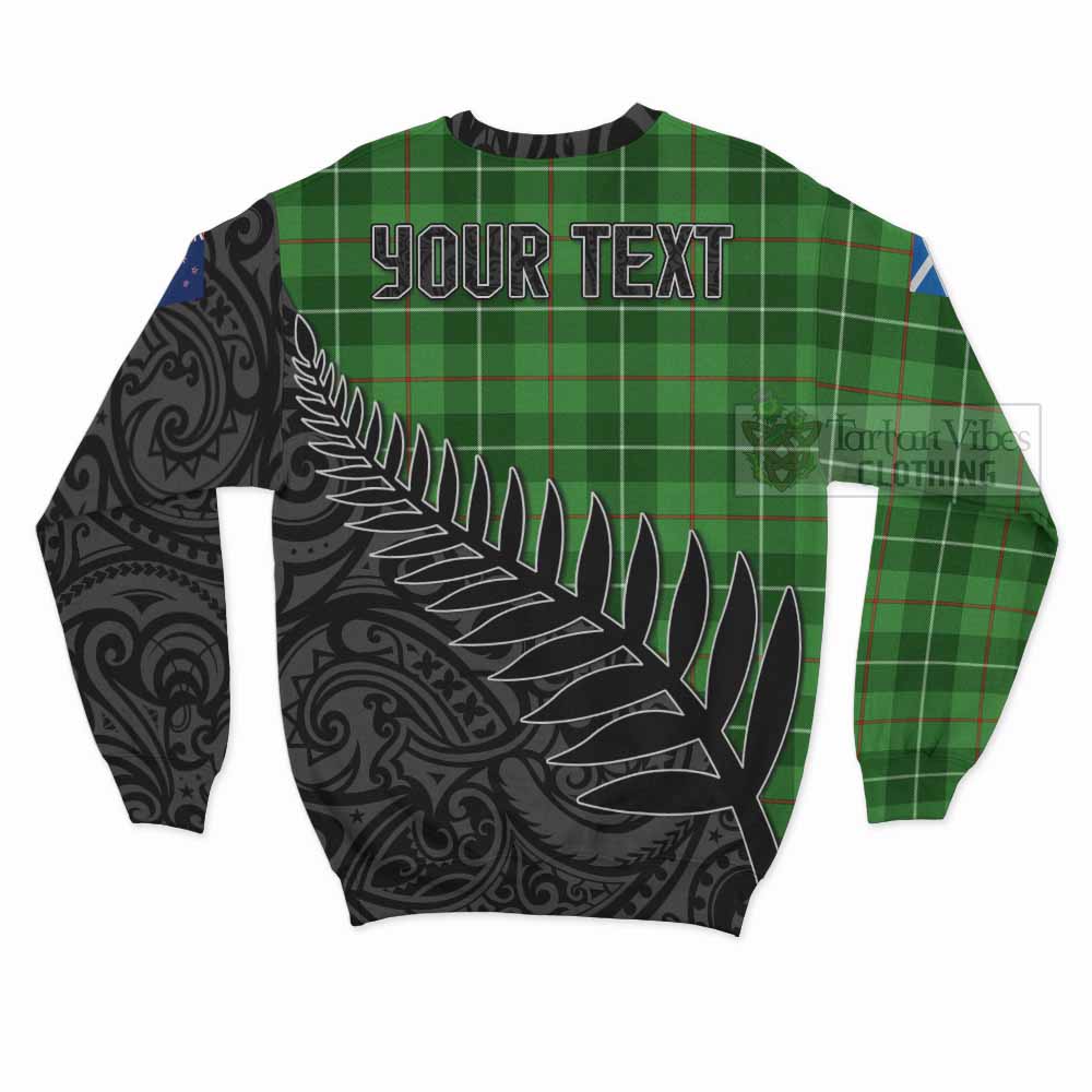 Clephane (Clephan) Crest Tartan Sweatshirt with New Zealand Silver Fern Half Style - Tartan Vibes Clothing