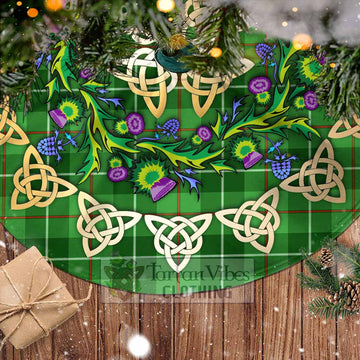 Tartan Vibes Clothing Clephane (Clephan) Tartan Christmas Tree Skirt with Thistle Celtic Knot Style