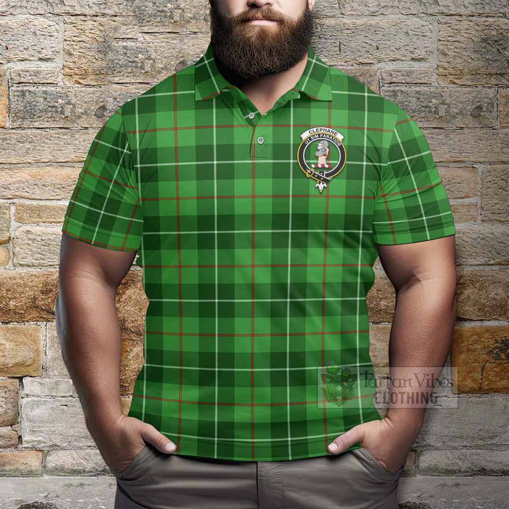 Clephane (Clephan) Tartan Polo Shirt with Family Crest Celtic Skull Style - Tartan Vibes Clothing