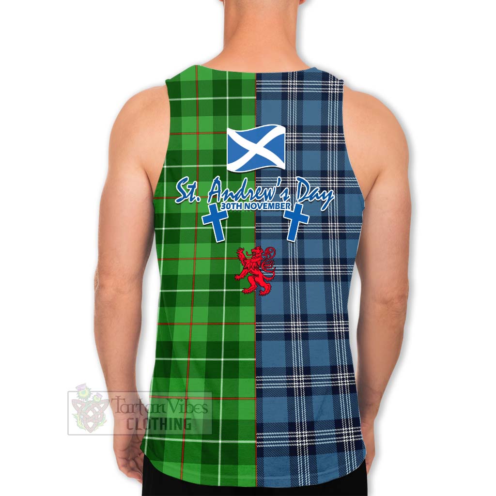 Clephane (Clephan) Tartan Men's Tank Top Happy St. Andrew's Day Half Tartan Style - Tartan Vibes Clothing
