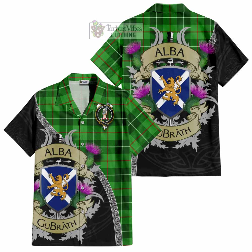 Clephane (Clephan) Tartan Family Crest Hawaiian Shirt Lion Rampant Royal Thistle Shield Celtic Inspired - Tartan Vibes Clothing