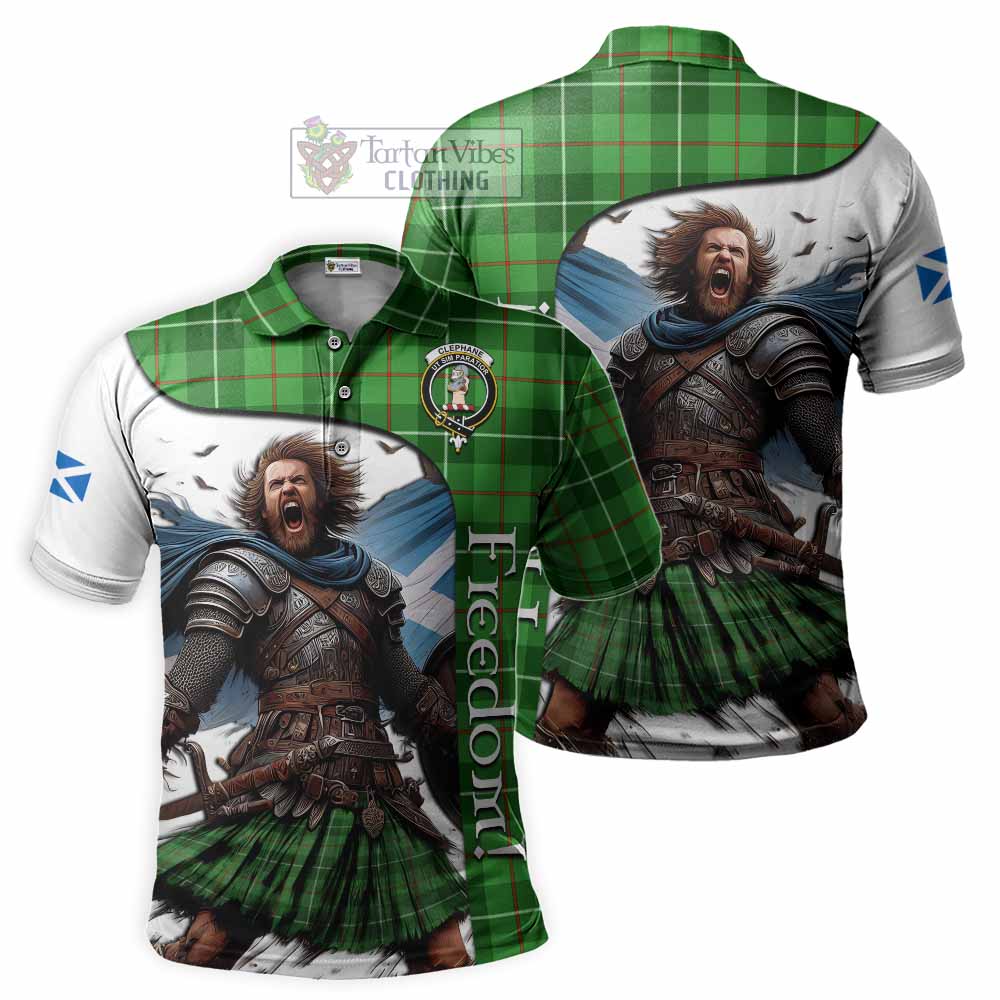 Clephane (Clephan) Crest Tartan Polo Shirt Inspired by the Freedom of Scottish Warrior - Tartan Vibes Clothing