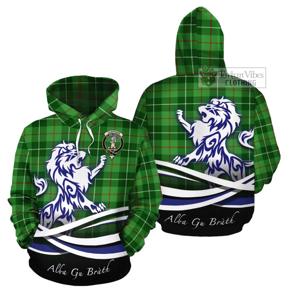 Clephane (Clephan) Tartan Cotton Hoodie with Alba Gu Brath Regal Lion Emblem Zip Hoodie - Tartan Vibes Clothing