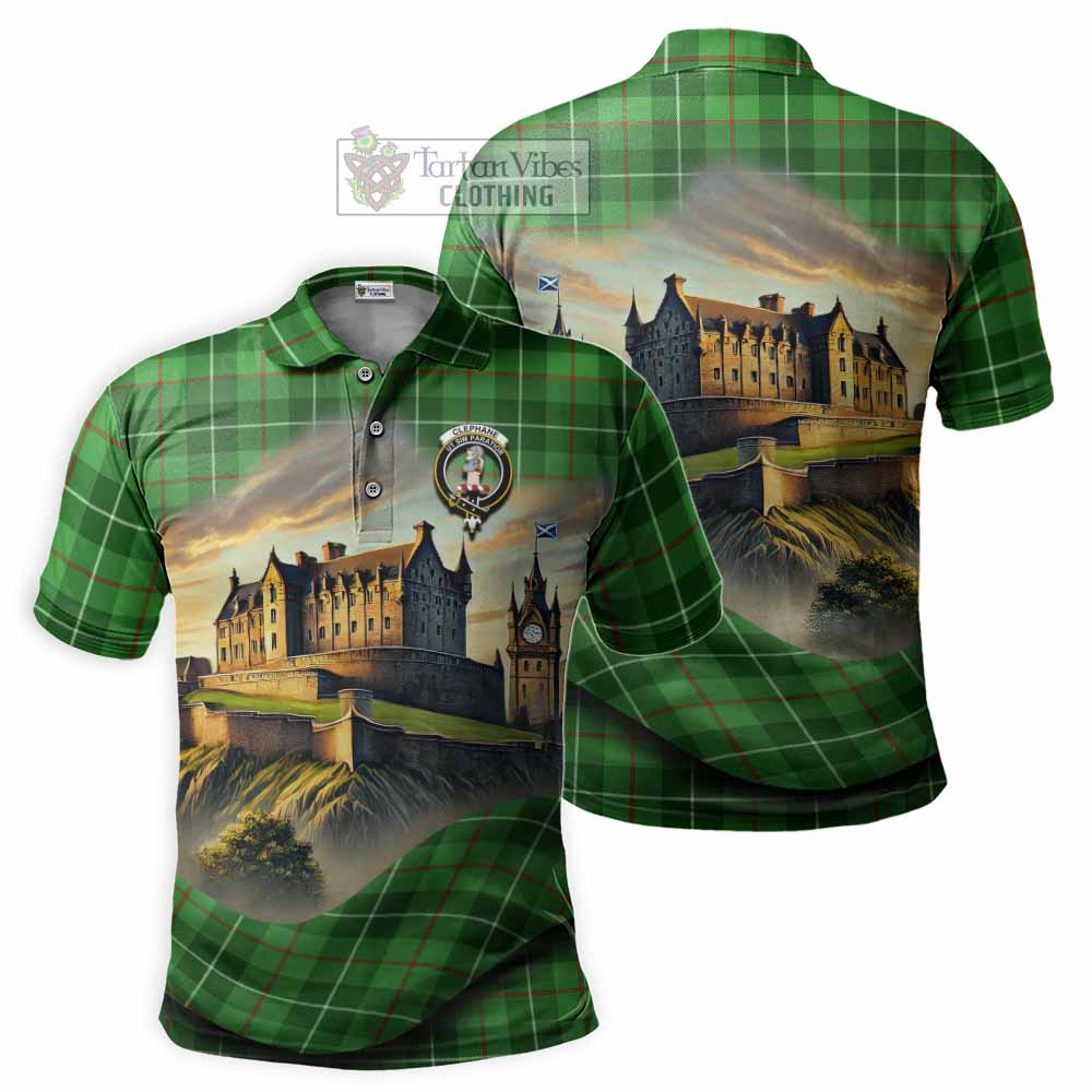 Tartan Vibes Clothing Clephane (Clephan) Tartan Family Crest Polo Shirt with Scottish Ancient Castle Stype