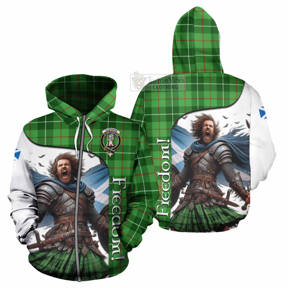 Clephane (Clephan) Crest Tartan Hoodie Inspired by the Freedom of Scottish Warrior Zip Hoodie - Tartan Vibes Clothing
