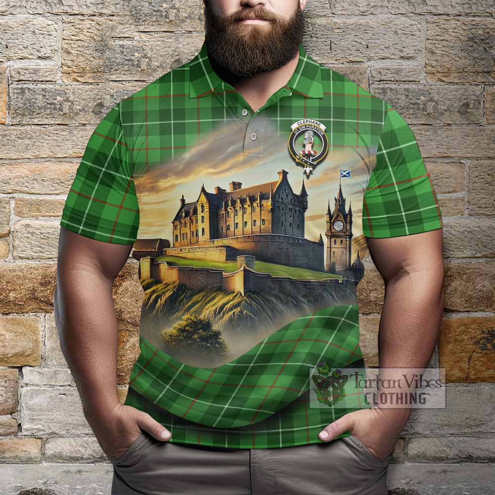 Tartan Vibes Clothing Clephane (Clephan) Tartan Family Crest Polo Shirt with Scottish Ancient Castle Stype