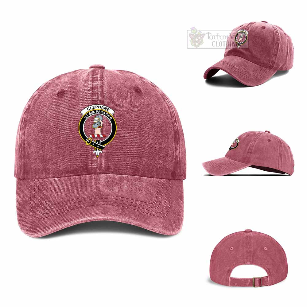 Tartan Vibes Clothing Clephane (Clephan) Clan Crest Denim Classic Cap