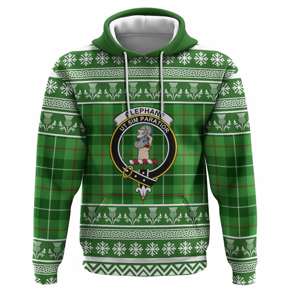 Clephane (Clephan) Clan Tartan Christmas Hoodie with Family Crest - Tartan Vibes Clothing