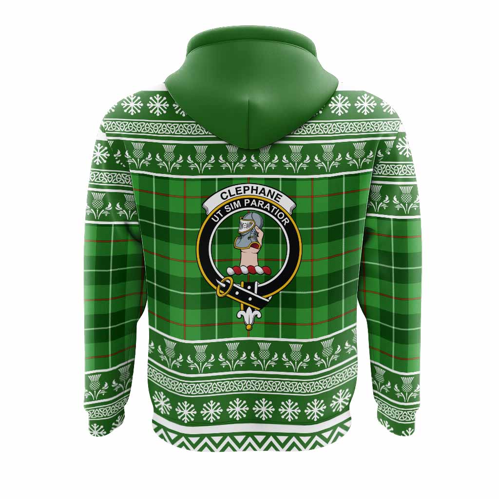 Clephane (Clephan) Clan Tartan Christmas Hoodie with Family Crest - Tartan Vibes Clothing