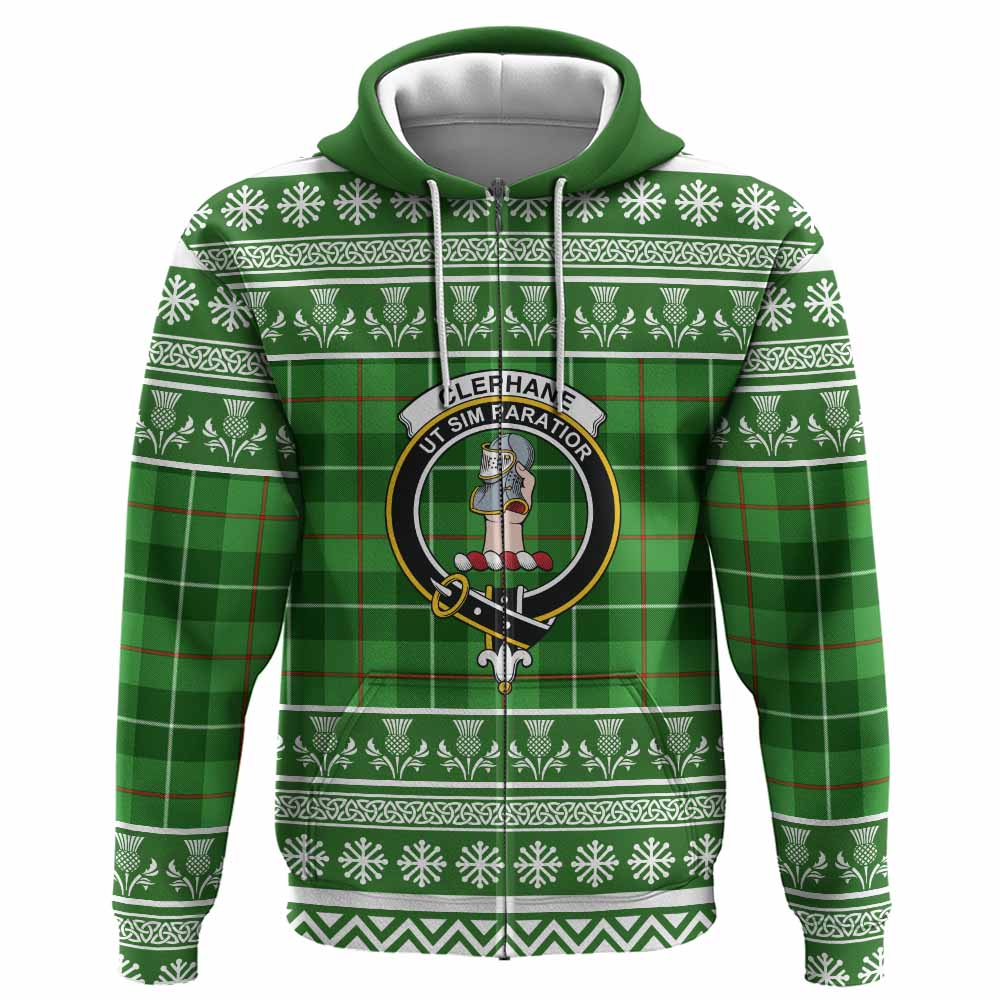 Clephane (Clephan) Clan Tartan Christmas Hoodie with Family Crest - Tartan Vibes Clothing