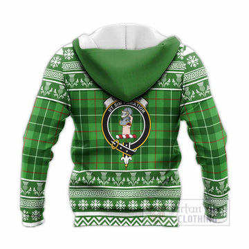 Clephane (Clephan) Clan Tartan Christmas Knitted Hoodie with Family Crest - Tartan Vibes Clothing