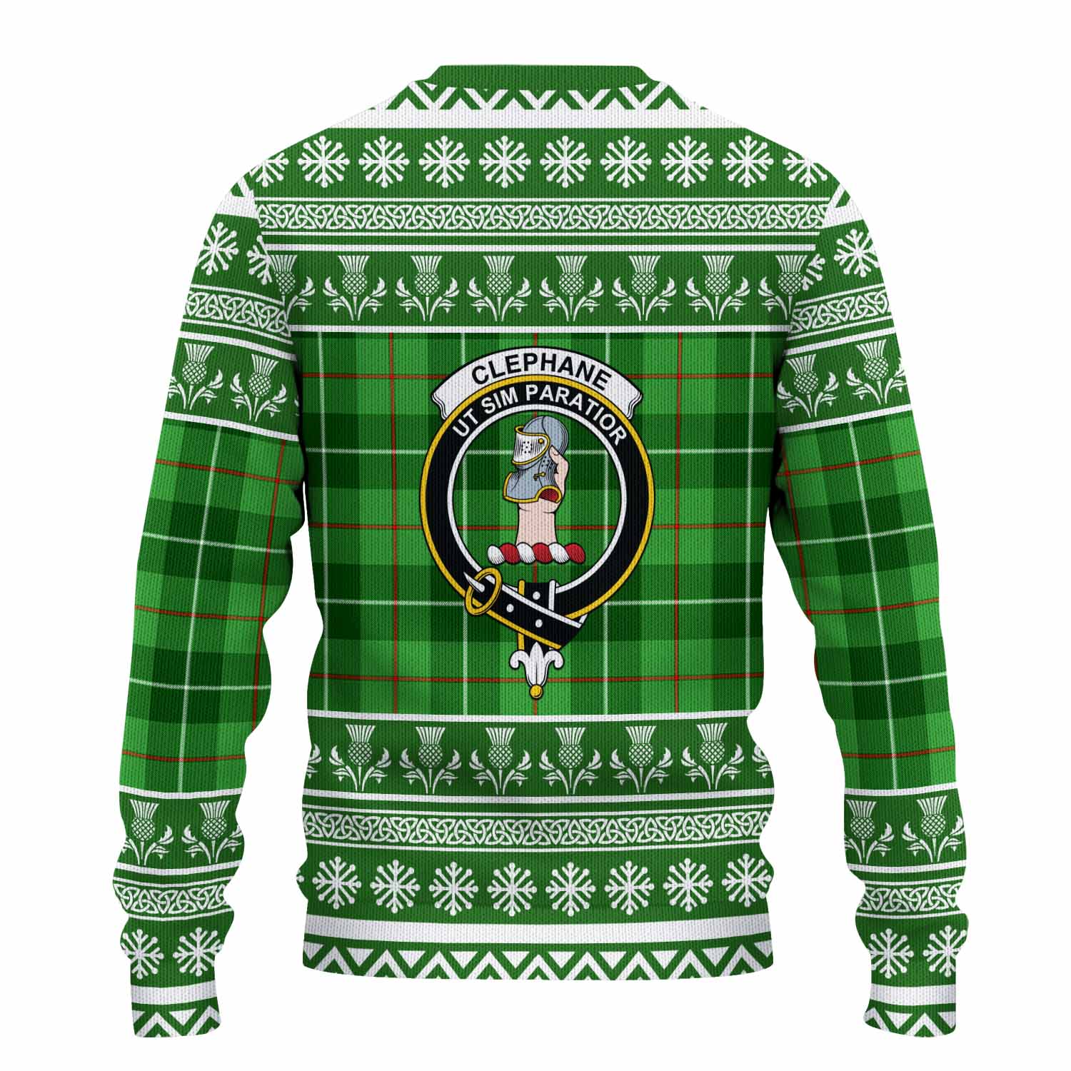 Clephane (Clephan) Clan Tartan Christmas Ugly Sweater with Family Crest - Tartan Vibes Clothing