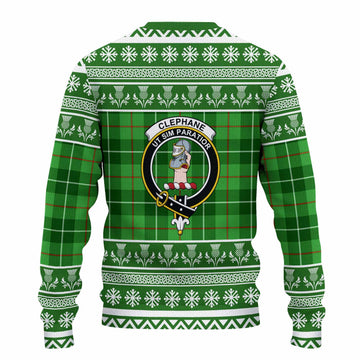 Clephane (Clephan) Clan Tartan Christmas Ugly Sweater with Family Crest - Tartan Vibes Clothing