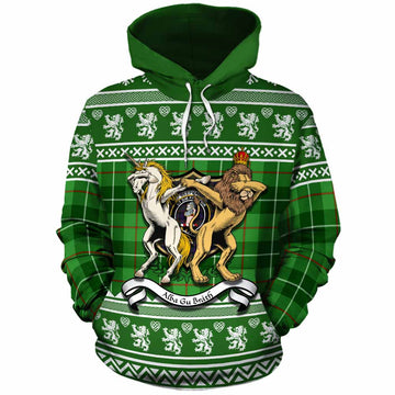 Clephane (Clephan) Clan Tartan Crest Christmas Cotton Hoodie Coat of Arms Funny Style - Tartan Vibes Clothing
