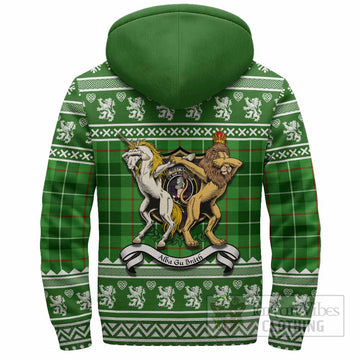 Clephane (Clephan) Clan Tartan Crest Christmas Fleece Hoodie Coat of Arms Funny Style - Tartan Vibes Clothing