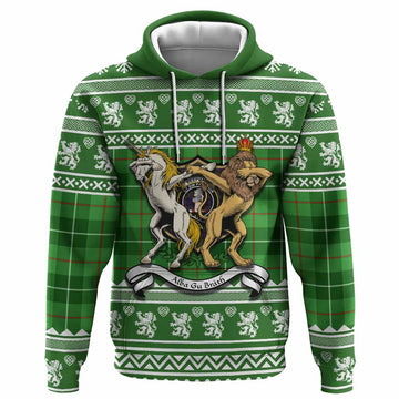Clephane (Clephan) Clan Tartan Crest Christmas Hoodie Coat of Arms Funny Style - Tartan Vibes Clothing