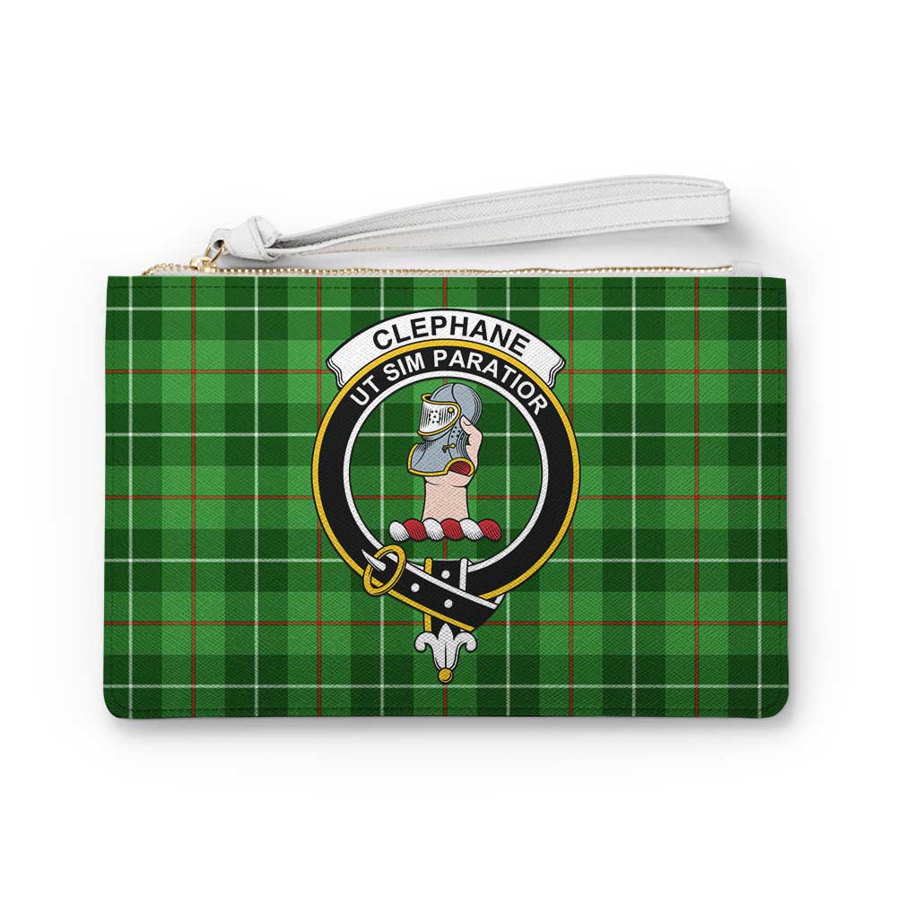 Tartan Vibes Clothing Clephane (Clephan) Family Crest Tartan Clutch Bag