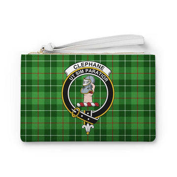 Tartan Vibes Clothing Clephane (Clephan) Family Crest Tartan Clutch Bag