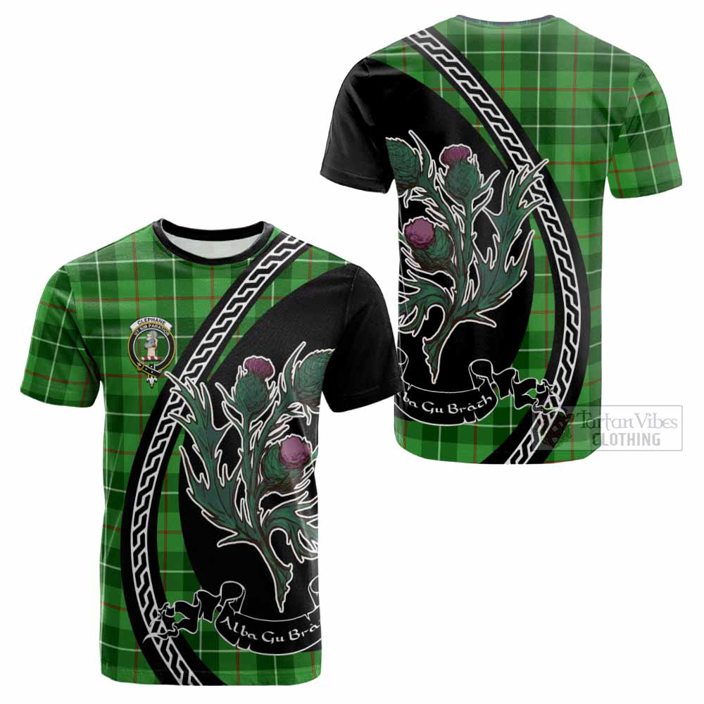Clephane (Clephan) Family Crest Tartan Cotton T-shirt Alba Thistle Inspired - Tartan Vibes Clothing