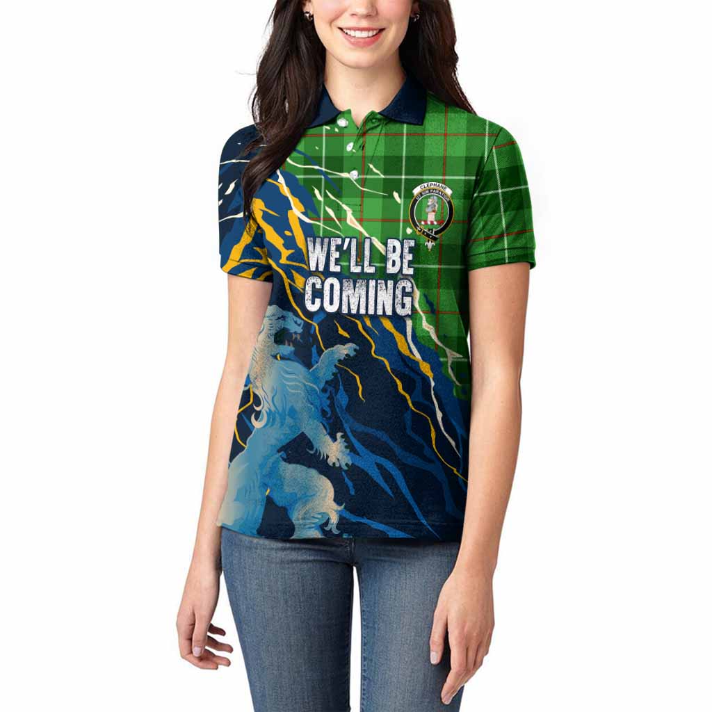 Clephane (Clephan) Scotland Tartan Women Polo Shirt WC2026 Football - We'll Be Coming