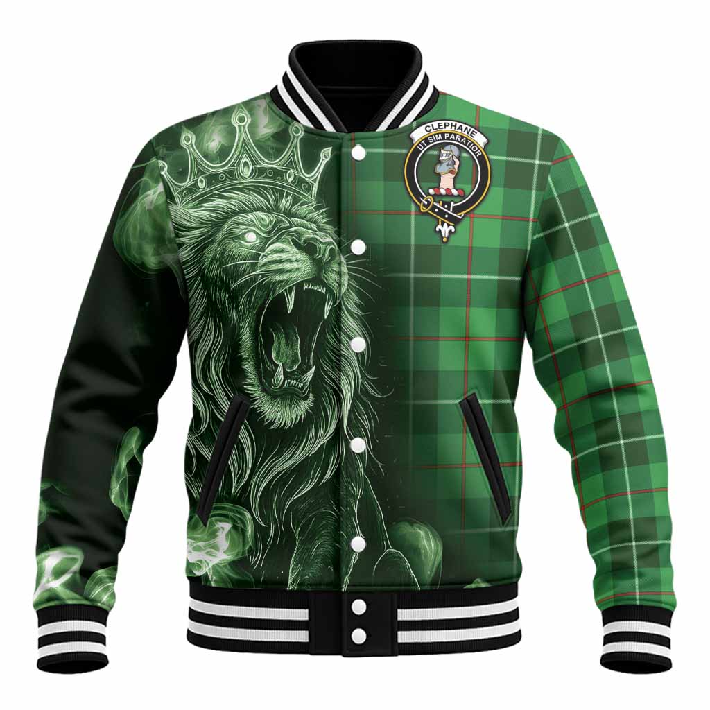 Clephane (Clephan) Tartan Baseball Jacket Roaring Lion Heritage