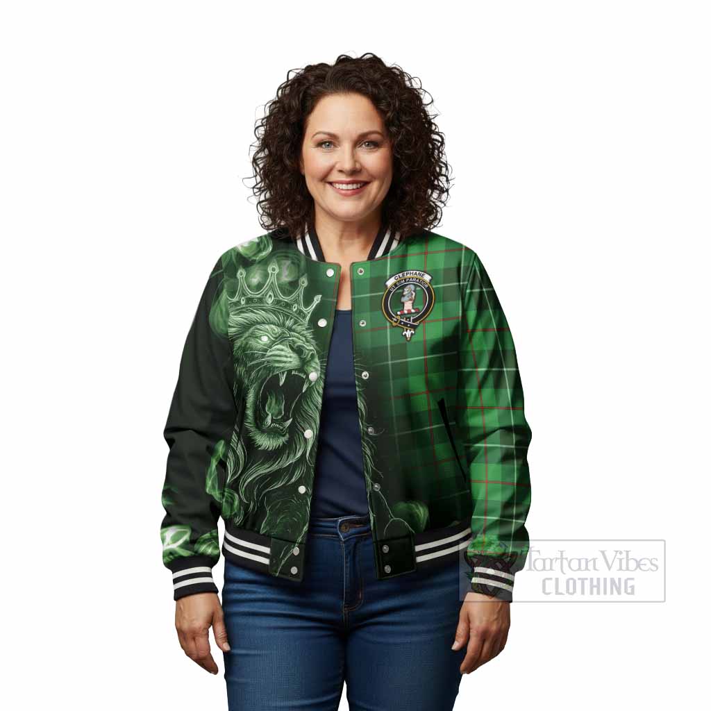 Clephane (Clephan) Tartan Baseball Jacket Roaring Lion Heritage