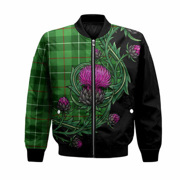 Clephane (Clephan) Tartan Bomber Jacket Resilient Scottish Thistle