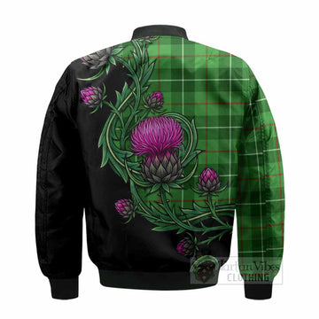 Clephane (Clephan) Tartan Bomber Jacket Resilient Scottish Thistle