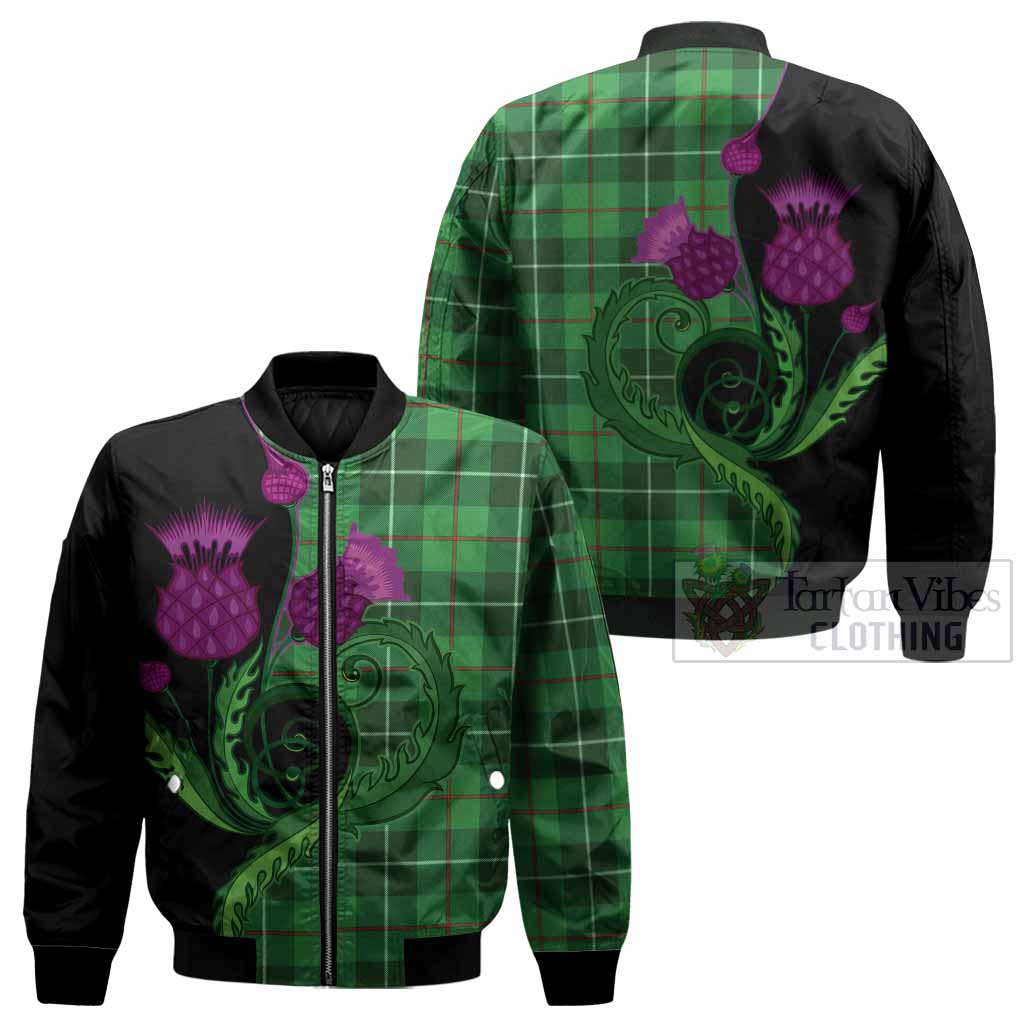 Clephane (Clephan) Tartan Bomber Jacket Traditional Scottish Thistle - Tartan Vibes Clothing