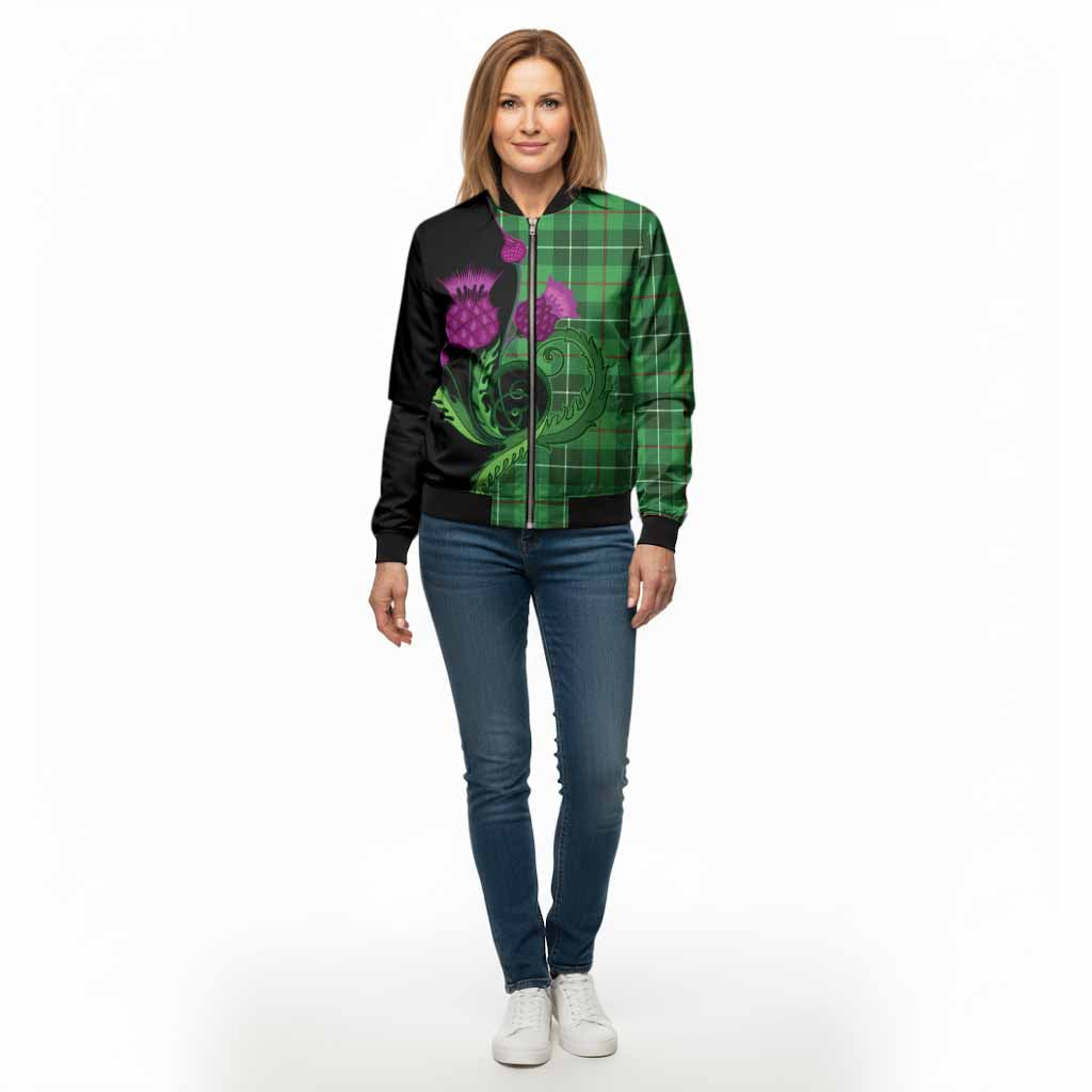 Clephane (Clephan) Tartan Bomber Jacket Traditional Scottish Thistle - Tartan Vibes Clothing