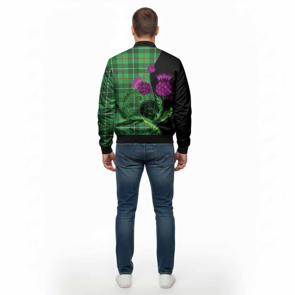 Clephane (Clephan) Tartan Bomber Jacket Traditional Scottish Thistle - Tartan Vibes Clothing