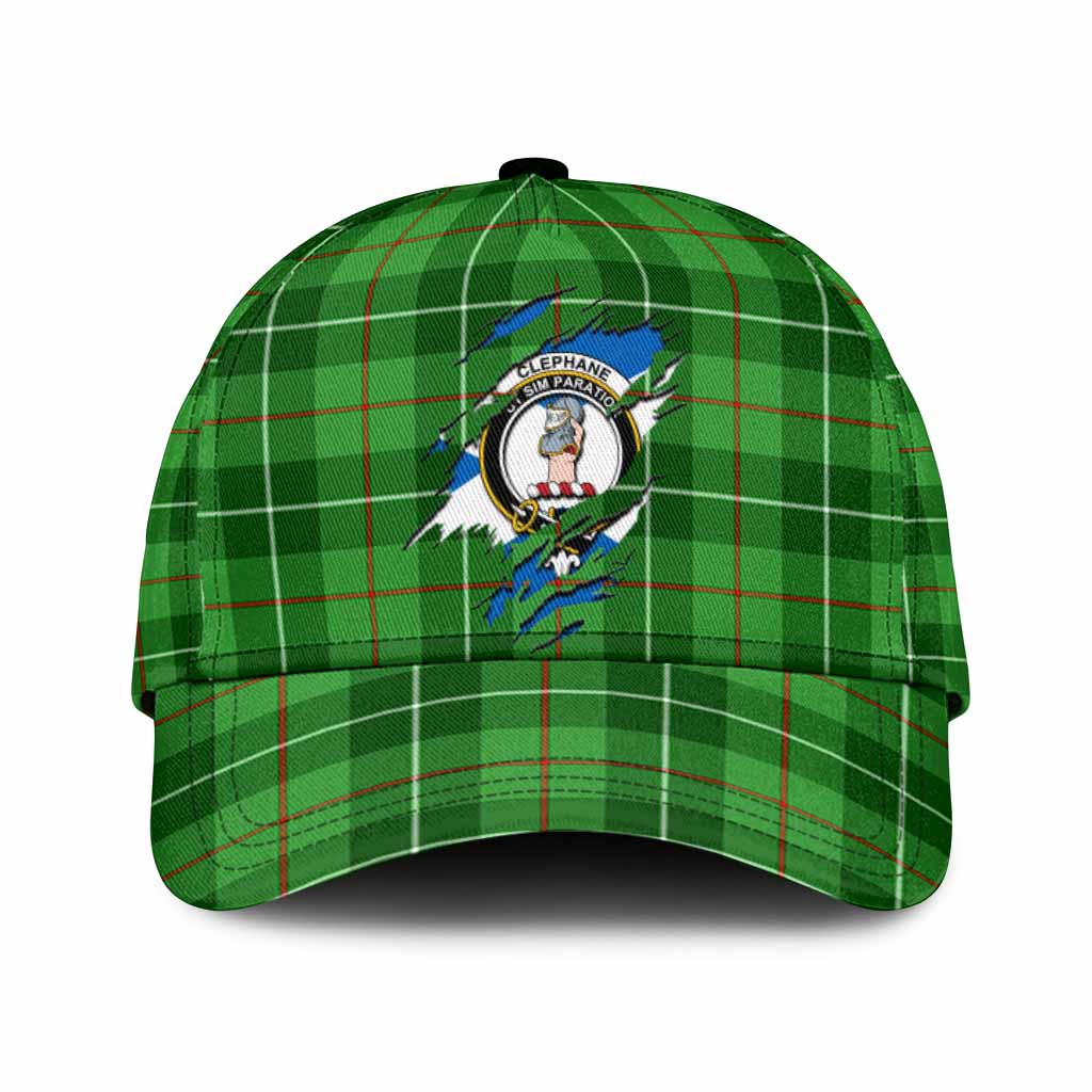 Clephane (Clephan) Tartan Classic Cap with Family Crest In Me Style