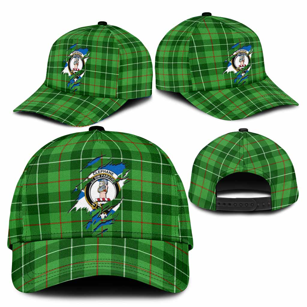 Clephane (Clephan) Tartan Classic Cap with Family Crest In Me Style