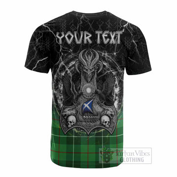 Clephane (Clephan) Tartan Crest Cotton T-shirt Celtic Odin's Raven Legacy