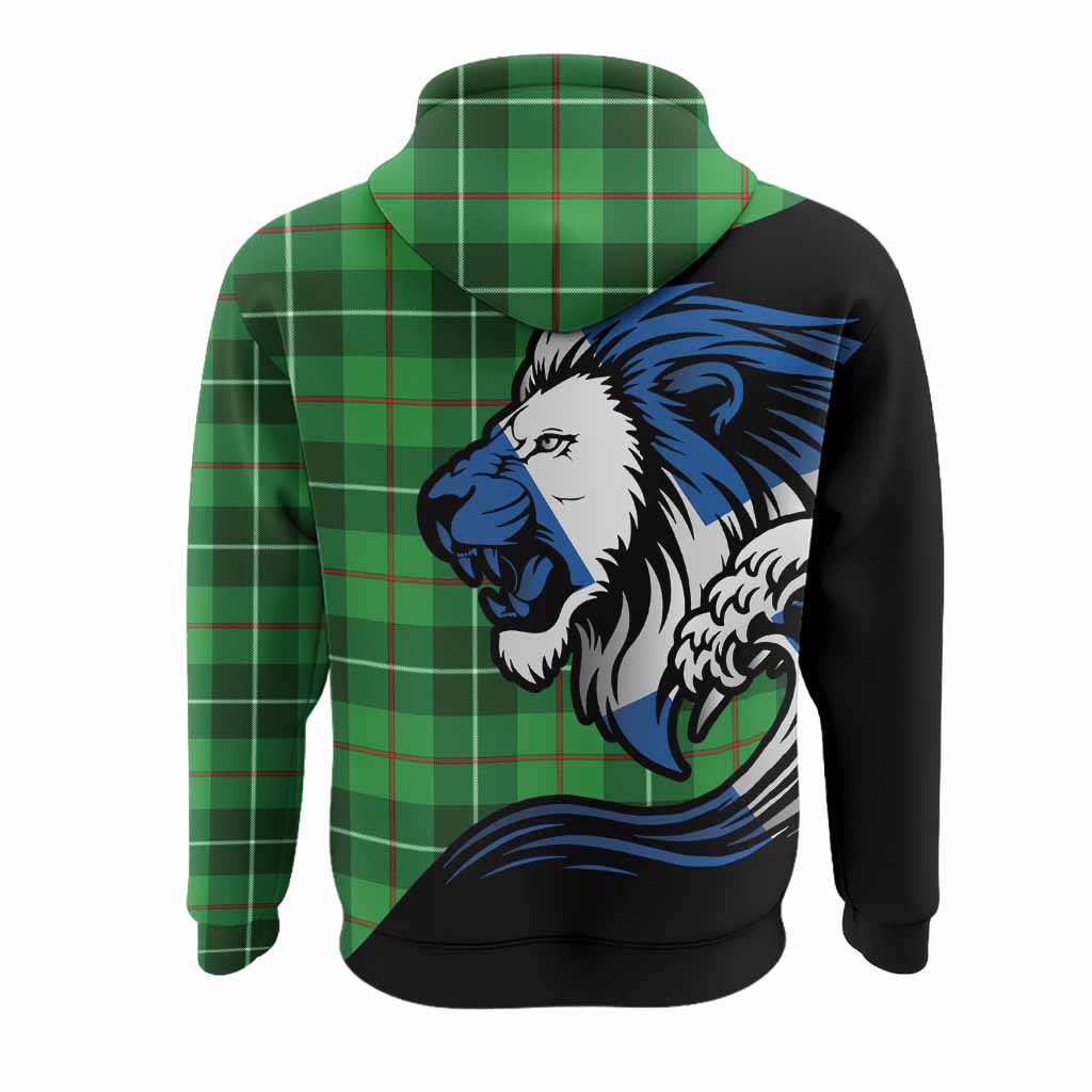 Clephane (Clephan) Tartan Crest Hoodie Scottish Golden Lions Wave Flow