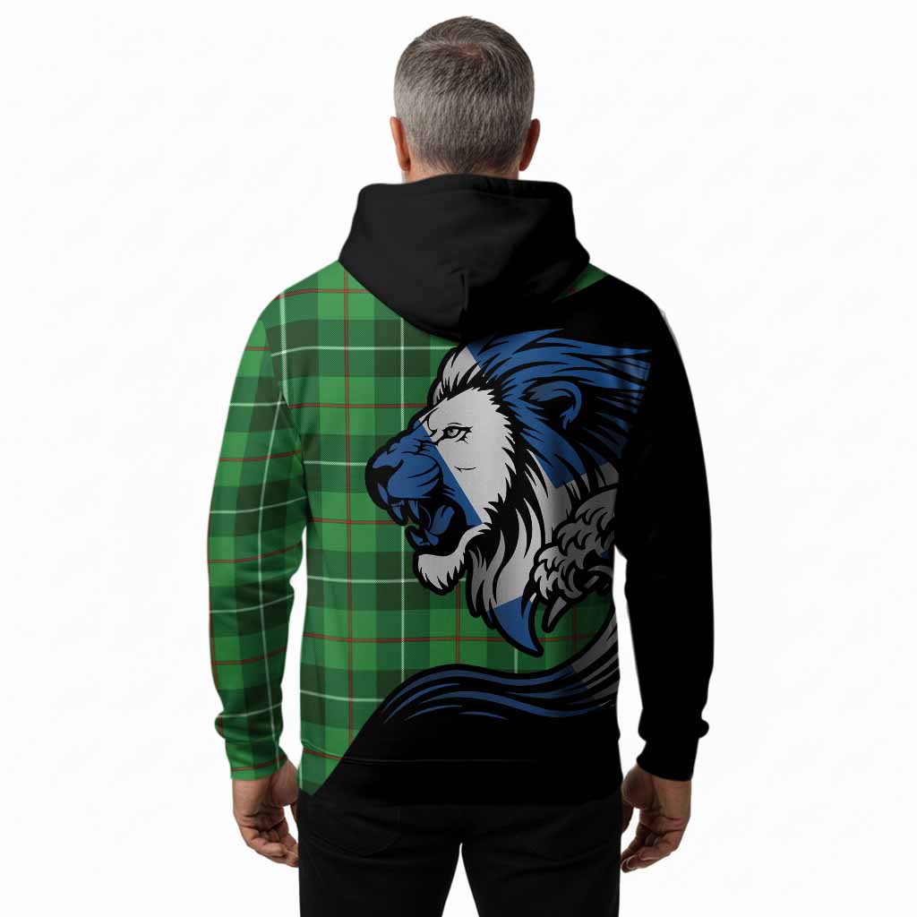 Clephane (Clephan) Tartan Crest Hoodie Scottish Golden Lions Wave Flow