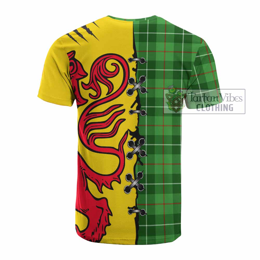 Clephane (Clephan) Tartan Family Crest Cotton T-shirt Lion Rampant Honor - Tartan Vibes Clothing