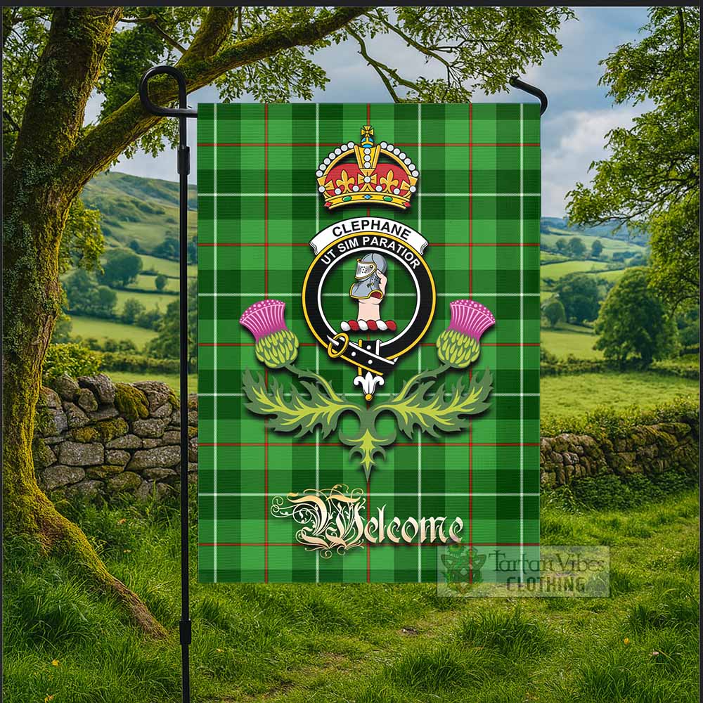 Clephane (Clephan) Tartan Family Crest Garden Flag Royal Thistle Welcome Style - Tartan Vibes Clothing