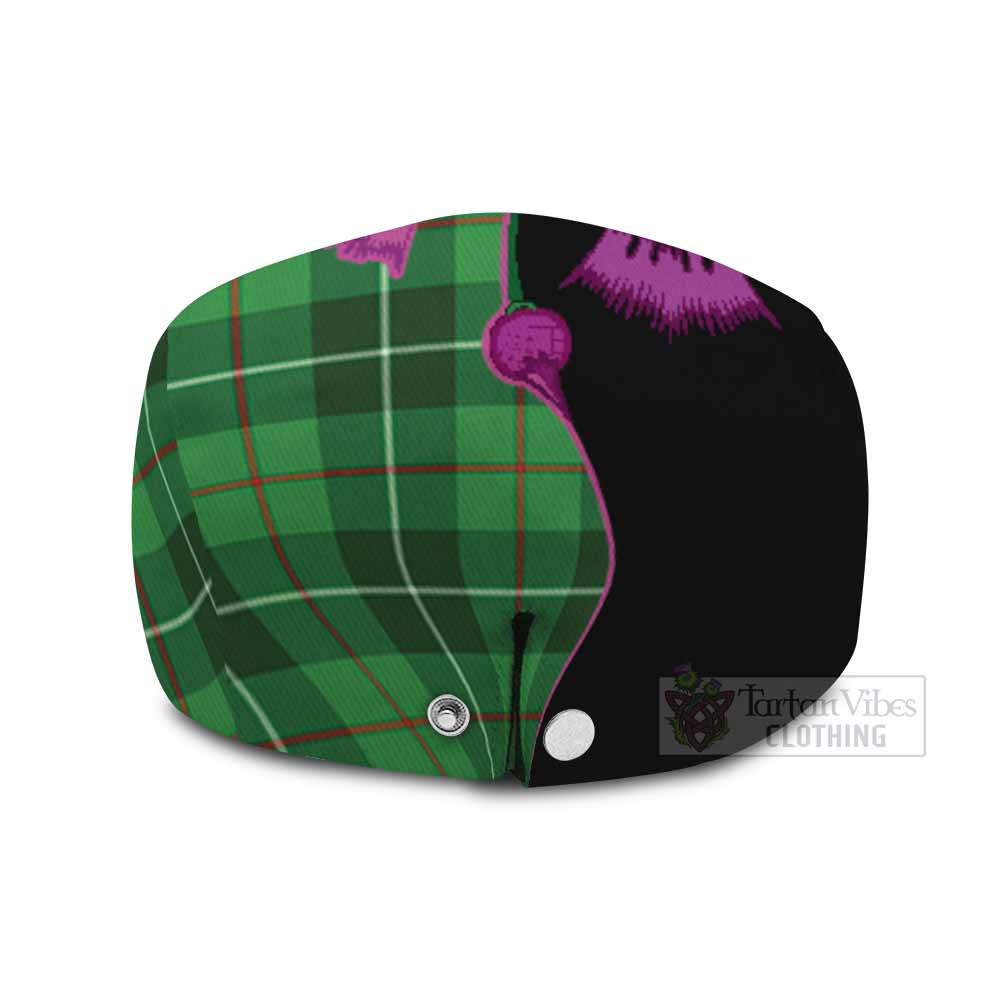 Clephane (Clephan) Tartan Flat Cap, Jeff Cap Traditional Scottish Thistle