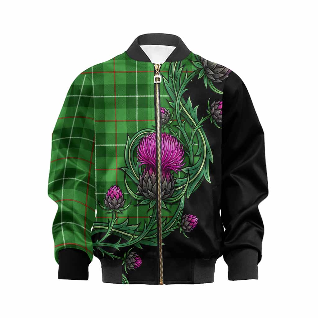 Clephane (Clephan) Tartan Kid Bomber Jacket Resilient Scottish Thistle Kid XS - Tartan Vibes Clothing