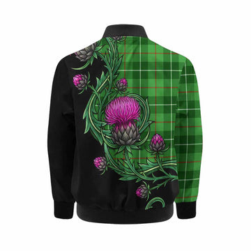 Clephane (Clephan) Tartan Kid Bomber Jacket Resilient Scottish Thistle Kid - Tartan Vibes Clothing