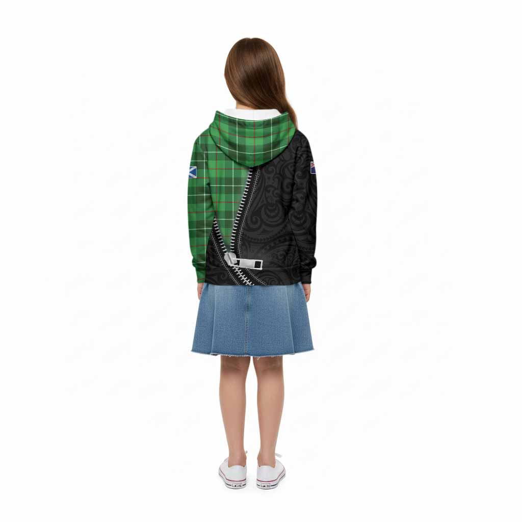 Clephane (Clephan) Tartan Kid Hoodie New Zealand Pattern Unique Zipper Stylized