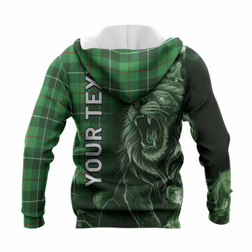 Clephane (Clephan) Tartan Knitted Hoodie Roaring Lion Heritage