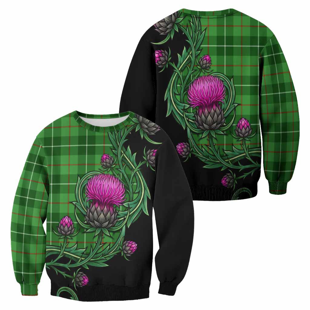 Clephane (Clephan) Tartan Sweatshirt Resilient Scottish Thistle - Tartan Vibes Clothing