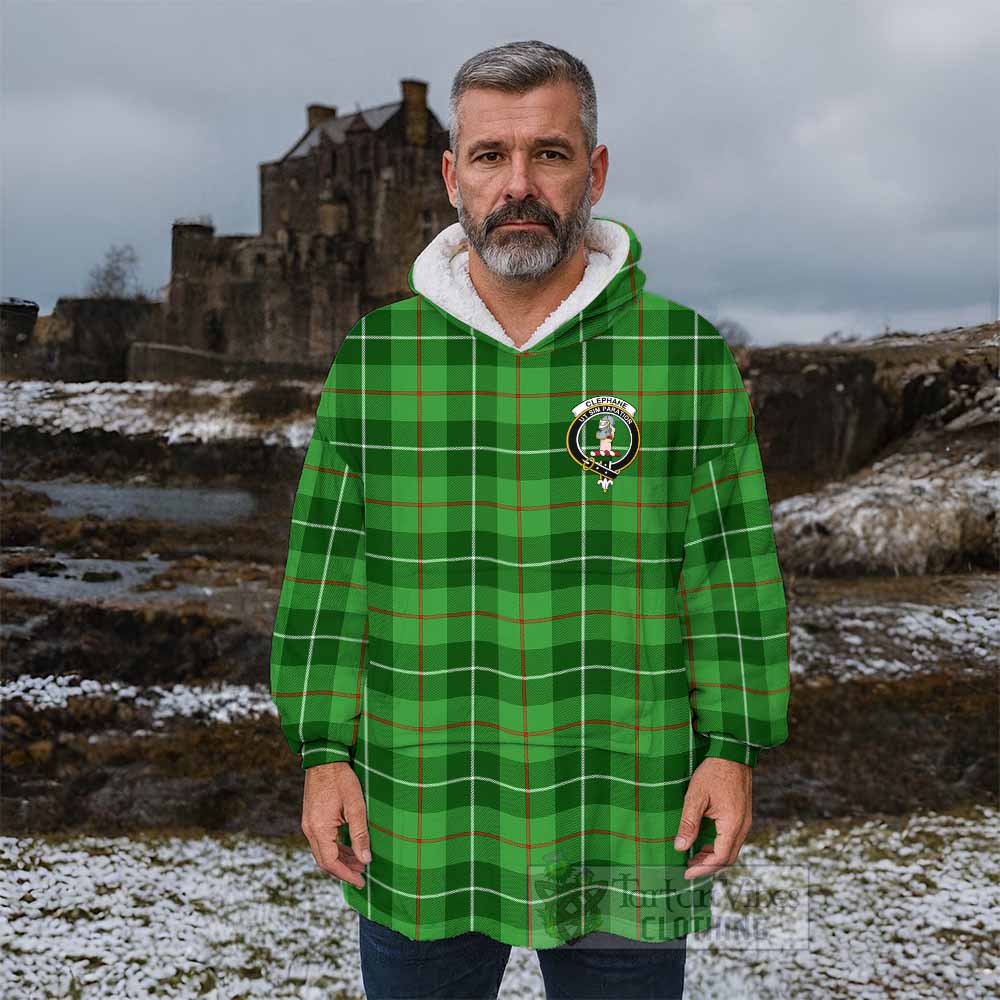 Clephane (Clephan) Tartan Wearable Blanket with Family Crest - Tartan Vibes Clothing